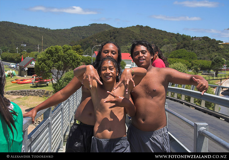 Маорийские ребята, Waitangi, Новая Зеландия (Waitangi, New Zealand)